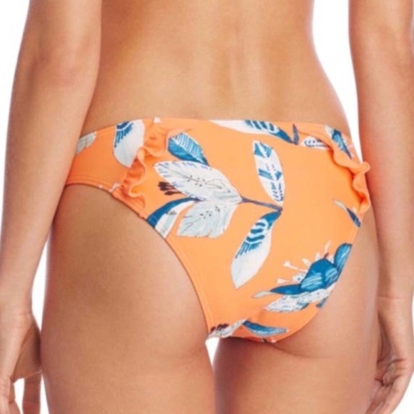 Minkpink Swim Enchanted Forest Orang Ruffle Cheeky Bikini Bottoms NWT Sz Small - Picture 2 of 3